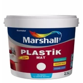 Marshall Plastik Mat İç Cephe Boyası Kuğu Gölü 2,5 Lt (3,5 KG) - 1
