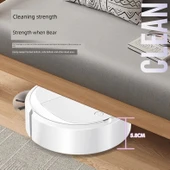 Akıllı Süpürme Robotu 8016 Pil Beyaz - 4