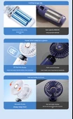 Taşınabilir USB Şarjlı Elektrikli Fan - 72 Saat Cangling Yeşil - Akıllı Dijital Ekran - 5 Hız Ayarlı - Masaüstü + Taşınabilir + Boyun Askılı - 9