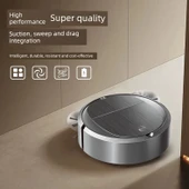 Akıllı Süpürme Robotu 8016 Pil Beyaz - 3