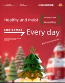 Noel Ağacı Nemlendirici - Noel Kırmızısı - Aromaterapi, Renkli Işık, Zamanlama Nemlendirme - 7