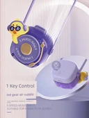 Çocuklar için Halter Fan - Soğuk Tavşan Sakura Pudrası - 1200MAH - 6