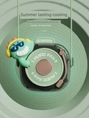 Çocuklar için Halter Fan - Soğuk Ejderha Matcha Yeşili ve Su Mavisi - 1200MAH - 3
