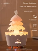 Noel Ağacı Nemlendirici - Noel Kırmızısı - Aromaterapi, Renkli Işık, Zamanlama Nemlendirme - 3