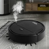 Akıllı Temizlik Robotu - 25cm - Beyaz - 5'ü 1 Arada Spreyli Elektrikli Süpürge - 2