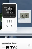 Dijital Ekran Termostat Priz Anahtarı - 10A Küçük Priz - Yüksek Hassasiyet Tek Mıknatıslı Başlık 2500W - 11