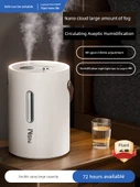 2.5L Şarjlı Nemlendirici - 24 Saat Süper Dayanıklılık - Sıcak Gece Işığı - Akıllı Dijital Ekran - 10 Pamuk Koru - 2