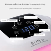 Hızlı Kuruyan LED Oje Lambası - 298W 5s Mavi Işık Eldivenli - 3