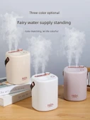 Kablosuz Çift Sprey Nemlendirici - Gri - Tak-Çalıştır, Çift Sprey, UVC Sterilizasyon, Sıcak Gece Işığı - 6