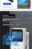 Dijital Ekran Termostat Priz Anahtarı - 10A Küçük Priz - Yüksek Hassasiyet LCD Üçlü Ekran Hava Başlığı 2500W Arka Işıklı - 7
