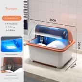Ev Sofra Eşyası Sterilizatörü - Küçük - Turuncu - UV Dezenfeksiyonlu - 1