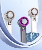 Taşınabilir USB Şarjlı Soğutma Fanı - Pro [Dyson Mor] 3600mAh - 11