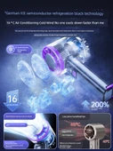 Taşınabilir USB Şarjlı Soğutma Fanı - Ultra [Dyson Mor + Aprikot Beyaz] 4600mAh 16C - 2