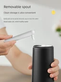 Elektrikli Su Dispenseri Pompası - Geliştirilmiş Pil (Beyaz) + Ayrılabilir Su Borusu + Yüksek Hızlı Çıkış - 3