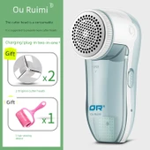 Şarjlı Lint Temizleyici - Silme Yeşil +2 Başlık + Yapışkan Saç - 1