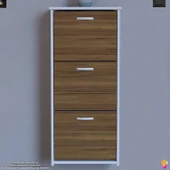 Modilayn WEST Asma Kapı Önü 52x116x26 cm’lik 3 Düşer Kapak 6 Göz Bölmeli Ayakkabılık thumbnail 3