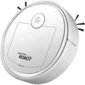Şarjlı Otomatik Süpürge Mop Robot Vakum Temizleyici - Beyaz - Temizlik Bezi * 2 - 6