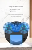 Şarjlı Otomatik Süpürge Mop Robot Vakum Temizleyici - Beyaz - Temizlik Bezi * 2 - 11