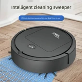 Şarjlı Otomatik Süpürge Mop Robot Vakum Temizleyici - Beyaz - Temizlik Bezi * 2 - 2