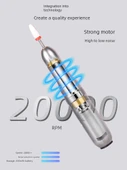 Taşınabilir Elektrikli Tırnak Frezesi - Pembe Altın - 20000 RPM - Üst Düzey - 5