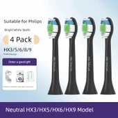 Elektrikli Diş Fırçası Başlığı - Siyah Elmas Beyazlatma 4 Paket - 1