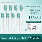 Elektrikli Diş Fırçası Başlığı - Nane Yeşili 8 Paket HX2 Serisi - 1