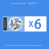 Kıyafet Tüy Topu Kesici Yedek Başlık - Üç Yaprak Tipi - 6 Adet thumbnail 1