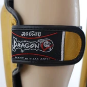 DragonDo DRGN-T52 Hakiki Deri Kaval Koruyucu Gold Kick Boks Kaval Koruyucu - 5
