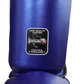 DragonDo DRGN-T52 Hakiki Deri Kaval Koruyucu Mavi Muay Thai Kaval Koruyucu - 2