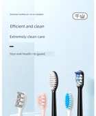 Mothproof Diş Fırçası Başlığı - Q5 Siyah/Buz Sis Mavi - 4'lü Paket - 8