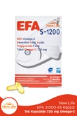 NEW LİFE Efa S-1200 45 Kapsül Balık Yağı - 720 Mg Omega 3 - 396 Mg EPA - 264 Mg DHA thumbnail 1