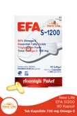 NEW LİFE Efa S-1200 90 Kapsül Balık Yağı - 720 Mg Omega 3 - 396 Mg EPA - 264 Mg DHA thumbnail 1