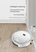 Şarjlı Akıllı Robot Süpürge - Hediye Kutusu Ambalajlı - Beyaz APP Su Tankı Versiyonu - 12