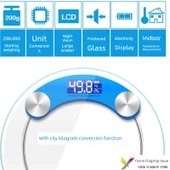Elektronik Vücut Ağırlık Tartısı - 28cm Mavi - 5