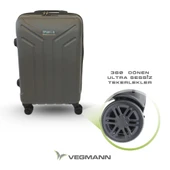 Vegmann Tartılı Scavel Antrasit 3 lü Valiz Seti - 4