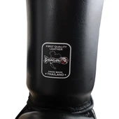 DragonDo DRGN-T52 Hakiki Deri Kaval Koruyucu Siyah Muay Thai Kaval Koruyucu - 5