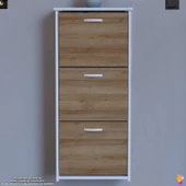 Modilayn WEST Asma Kapı Önü 52x 116 x26 cm’lik 3 Düşer Kapak 6 Göz Bölmeli Ayakkabılık thumbnail 3