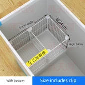 Metal Buzdolabı Düzenleyici Sepet - 24 cm Uzunluk 36 cm Genişlik 24 cm Yükseklik - Minimum 2 Hücreli - 1