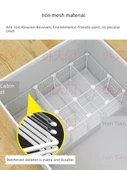 Metal Buzdolabı Düzenleyici Sepet - 24 cm Uzunluk 36 cm Genişlik 24 cm Yükseklik - Minimum 2 Hücreli - 6