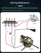 14 İnç Elektrikli Fan Motoru - 18 Kalın Uzaktan Kumandalı Fan/Duvar Fanı Motoru - Çift Bilyalı - 10
