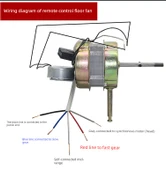 14 İnç Elektrikli Fan Motoru - 16 Kalın Zemin Fanı/Masa Fanı Motoru - Çift Bilyalı - 11