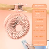 7 inç USB Klip Fan - Pembe - Uzaktan Kumandalı - Prizli - Zamanlayıcılı Beş Hız - 1