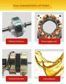 14 İnç Elektrikli Fan Motoru - 24 Kalın Zemin Fanı/Masa Fanı Motoru - Çift Bilyalı - 9