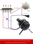 14 İnç Elektrikli Fan Motoru - 24 Kalın Zemin Fanı/Masa Fanı Motoru - Çift Bilyalı - 3