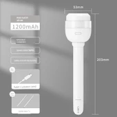 Mini Taşınabilir Masaüstü Hava Nemlendirici - Beyaz - Nano İnce Sis - Şarj Edilebilir - Atmosferik Gece Lambası - 1
