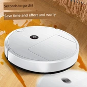 USB Şarjlı Otomatik Süpürme Robot Mop - Siyah - 3