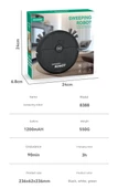 3'ü 1 Arada Süpürme Robotu - Küçük Boy - Siyah - 6