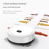 USB Şarjlı Süpürge Robotu - Su Temin Versiyonu + Aksesuarlar - 16 x 16 x 5.4cm - 4