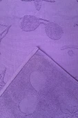 Hızlı Kuruyan Plaj Havlusu %100 Pamuk Purple Beach  Vibes Plaj Havlusu - Mor - 3