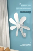 Duvara Monte Fan - Yedi Yaprak - +2 Sticker - +3m Uzaktan Kumanda Zamanlama Hattı - 7